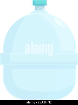 Flaches Design-Symbol einer blauen Propangasflasche, isoliert auf weißem Hintergrund. Vektorabbildung des blauen Propan-Gastanks Stock Vektor