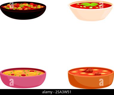 Spanische Gericht Ikonen setzen Cartoon Vektor. Traditionelle spanische Küche. Mediterrane Küche. Spanische Gericht Ikonen setzen Cartoon Vektor. Traditionelle spanische Küche Stock Vektor
