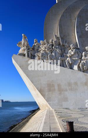 Denkmal der Entdeckungen mit dem Fluss Tejo im Hintergrund.Belem, Lissabon.Portugal Stockfoto