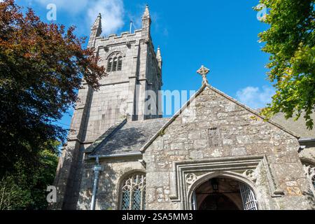 Ludgvan Parish Church am St. Michaels Way entlang des Camino Ingles in Cornwall, England, Großbritannien Stockfoto