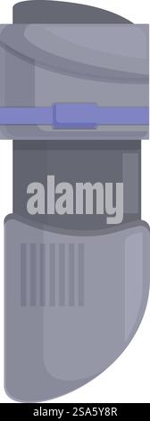 Tragbarer Asthma-Inhalator zur schnellen Linderung von Atemproblemen. Asthma-Inhalator zur Linderung von Atemproblemen Stock Vektor