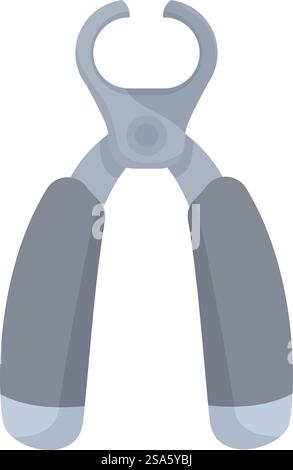 Der Nagelschneider für Haustiere zeigt scharfe Klingen für die Pflege einer Katze oder eines Hundes zu Hause. PET-Nagelschneider mit scharfen Klingen für die Pflege Stock Vektor