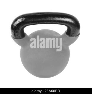 Eine Metallglocke isoliert auf weiß. Sportausrüstung Stockfoto