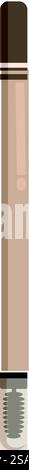 Doppelseitiger Augenbrauenstift mit Pinsel für perfektes Make-up. Doppelseitiger Augenbrauenstift mit Pinsel für perfektes Make-up Stock Vektor