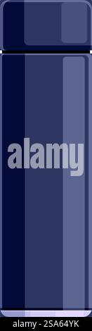 Moderne Thermoskanne für heiße Getränke steht auf weißem Hintergrund. Moderne Thermoskanne steht auf weißem Hintergrund Stock Vektor