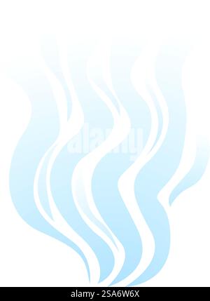 Abstraktes Design mit blauen Wellenlinien, die ein Gefühl von Bewegung und Energie erzeugen. Abstrakte blaue Wellenlinien, die eine dynamische Form bilden Stock Vektor