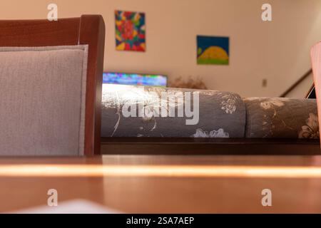 Abstraktes Foto von Objekten im Wohnzimmer. Stockfoto