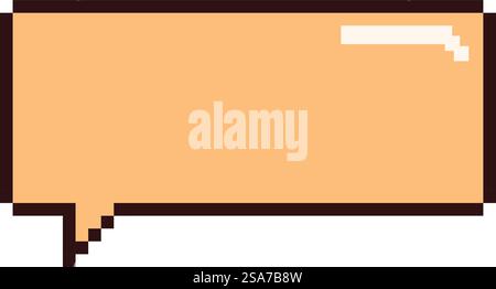 Die Pixelbild-Sprechblase zeigt eine leere Konversation für Ihren Text an. Pixelbild-Sprechblase, die leere Konversation zeigt Stock Vektor