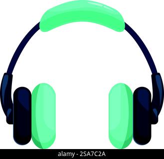Moderne kabellose Kopfhörer auf weißem Hintergrund, perfekt für Musikliebhaber und Audiophile. Moderne kabellose Kopfhörer isoliert auf weißem Hintergrund Stock Vektor