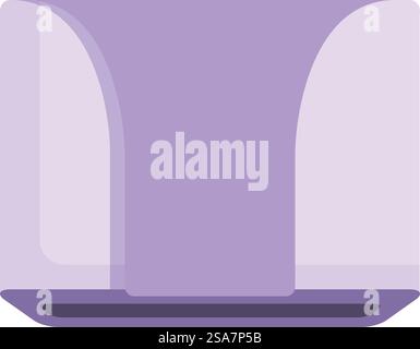 Moderner, an der Wand montierter Handtrockner trocknet Hände mit heißer Luft in einem öffentlichen Badezimmer. Moderner, an der Wand montierter Handtrockner, der heisse Luft in das öffentliche Badezimmer bläst Stock Vektor