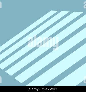 Abstrakter minimalistischer Hintergrund mit diagonalen Linien in blauen und grauen Farben für einen 3D-Effekt. Abstrakter minimalistischer Hintergrund mit diagonalen Linien für 3D-Effekt Stock Vektor