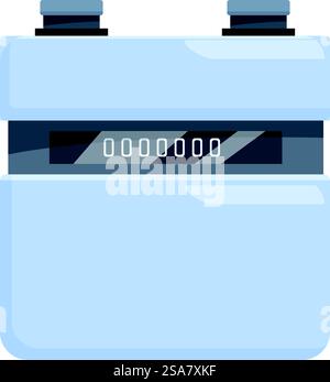 Der elektrische Zähler zeichnet Energieverbrauchsdaten für Abrechnungszwecke auf. Elektrisches Messgerät, das Daten zum Energieverbrauch anzeigt Stock Vektor