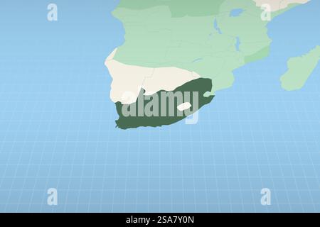 Südafrika auf einer detaillierten Karte hervorgehoben, geografische Lage von Südafrika. Vektorzuordnung. Stock Vektor