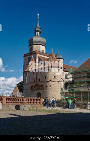 Scherenbergtor und Kilianturm an der Festung Marienberg in Würzburg Stockfoto