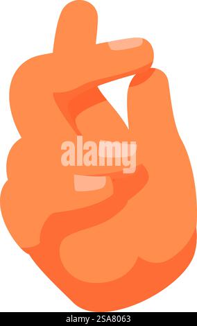 Die Comichand drückt ihre Finger zusammen, um eine kleine Menge von etwas zu zeigen. Kleine Handbewegung mit eingeklemmten Fingern Stock Vektor