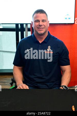 Houston Astros Alumni Pitcher (2004–2009) Brandon Backe (41) während des Houston Astros FanFest 2025 am 25. Januar 2025 im Daikin Park in Houston, Texas. (Foto: Tom Walko/Image of Sport) Stockfoto