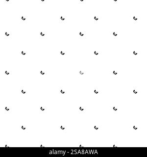 Vektorillustration eines minimalen Musters mit kleinen schwarzen Schmetterlingen auf weißem Hintergrund. Nahtloses Design, ideal für Textilien und Schreibwaren. Winzige Schmetterlinge, Schwarzes Weißes Muster Stock Vektor