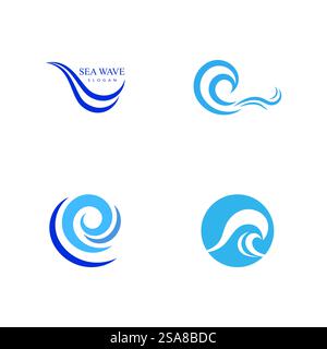 Sea Wave Logo Vektor Business Element und Symbol Stock Vektor