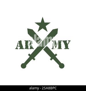 Army Logo Vektor militärische Vorlage Symbol Design Stock Vektor