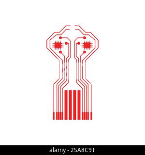 Stromkreis Logo Template Vector Illustration Icon Design Stock Vektor