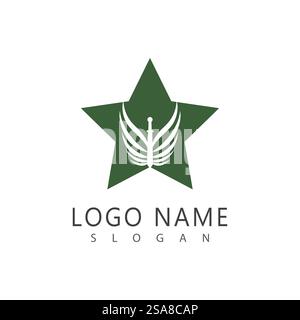 Army Logo Vektor militärische Vorlage Symbol Design Stock Vektor