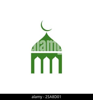 Moschee islamisches Logo Icon ramadhan kareem Vektorvorlage Stock Vektor