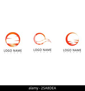 Sun Vektor illustration symbol Logo Template Design Stock Vektor