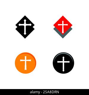 Kirche Logo Vektor ilustration Vorlage Stock Vektor