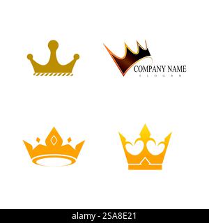 Crown Logo Vorlage Vektor icon Abbildung design Stock Vektor