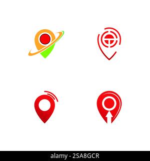 Standort punkt Logo vector Template Stock Vektor