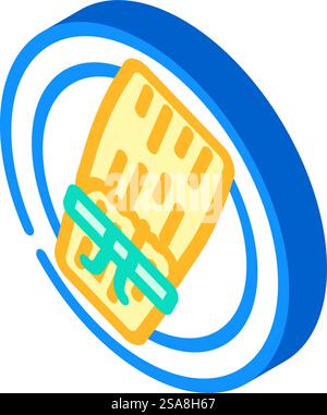 Tamale mexikanische Küche isometrischer Ikonenvektor. Schild mit mexikanischer Tamale-Küche. Isolierte Symboldarstellung. Tamale mexikanische Küche isometrische Icon Vektor Illustration Stock Vektor