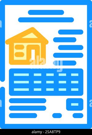 Farbsymbolvektor für Immobilienplanung Finanzberater. Unterschrift Immobilienplanung Finanzberater. Isolierte Symboldarstellung. Immobilienplanung Finanzberater Farbe Symbol Vektor Illustration Stock Vektor