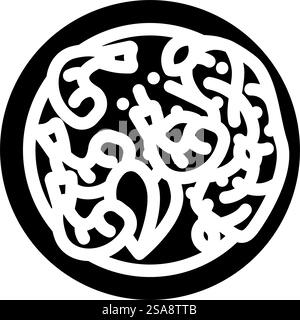 Meeresfrüchte Pasta Meeresküche Glyph Icon Vektor. Seafood Pasta Meeresküche Schild. Isolierte Symboldarstellung. Meeresfrüchte Pasta Meeresküche Glyphe Icon Vektor Illustration Stock Vektor