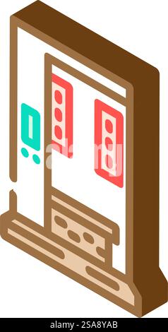 Infrarotsauna isometrischer Ikonenvektor. Infrarot-Sauna-Schild. Isolierte Symboldarstellung. Infrarot Sauna isometrische Icon Vektor Illustration Stock Vektor
