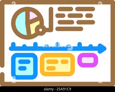Farbsymbolvektor für Audit Time Management. Audit Time Management-Zeichen. Isolierte Symboldarstellung. Farbsymbolvektorgrafik für Audit Time Management Stock Vektor
