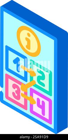 Bedienungsanleitungen technischer Writer Isometrischer Symbolvektor. Gebrauchsanweisungen technischer Verfasser. Isolierte Symboldarstellung. Bedienungsanleitungen technischer Autor Isometrische Symbolvektorgrafik Stock Vektor