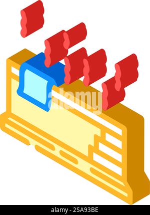 Badesauna isometrischer Ikonenvektor. Badesauna Schild. Isolierte Symboldarstellung. Badesauna Isometrische Iconvektorillustration Stock Vektor