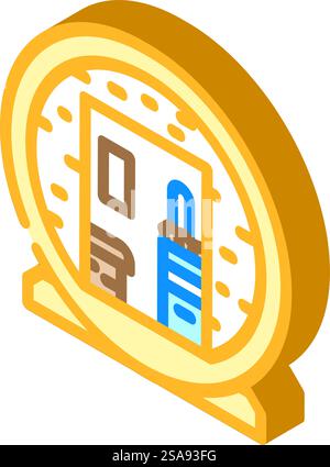 finnische Sauna Isometrie Iconvektor. finnisches Sauna-Schild. Isolierte Symboldarstellung. finnische Sauna isometrische Icon Vektor Illustration Stock Vektor