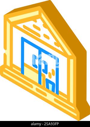 Sauna Isometrischer Iconvektor. Saunaschild. Isolierte Symboldarstellung. Sauna Isometrische Iconvektorillustration Stock Vektor
