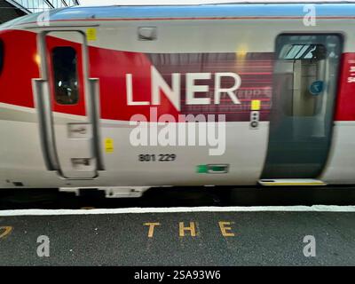 UK Railway Network – LNER Azuma Train Stockfoto