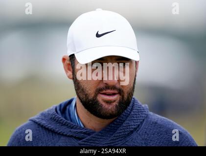Aktenfoto vom 16-07-2024 von Scottie Scheffler, der von der Freak-Handverletzung zurückkehren wird, die den Start seiner Kampagne 2025 auf der AT&T Pebble Beach Pro-am-Woche verzögerte. Ausgabedatum: Mittwoch, 29. Januar 2025. Stockfoto