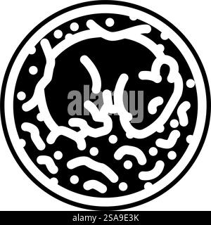Hamster Schlaftier Glyphe Symbol Vektor. Hamster schlafendes Haustier-Schild. Isolierte Symboldarstellung. Hamster schlafendes Haustier Glyphe Symbol Vektor Illustration Stock Vektor