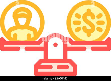 Farbsymbolvektor für Vergütungsmanagement. Geschäftszeichen für Vergütungsmanagement. Isolierte Symboldarstellung. Vektorgrafik für das Vergütungsmanagement-Geschäft Stock Vektor