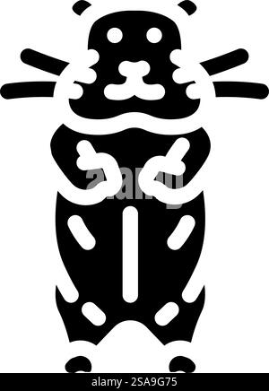 Hamster stehend Haustier Glyphe Symbol Vektor. Schild mit stehendem Haustier des Hamsters. Isolierte Symboldarstellung. Hamster stehend Haustier Glyphe Symbol Vektor Illustration Stock Vektor