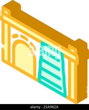 Haus Hamster Haustier isometrische Icon Vektor. Haushamster Haustier Schild. Isolierte Symboldarstellung. Haus Hamster Haustier isometrische Icon Vektor Illustration Stock Vektor