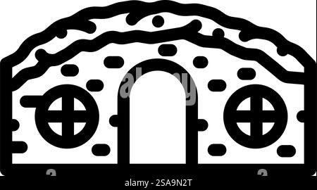 Hamster Haus Haustier Linie Symbol Vektor. Haustier-Schild des Hamsters. Schwarze Abbildung des isolierten Kontursymbols. Hamster Haus Haustier Linie Symbol Vektor Illustration Stock Vektor