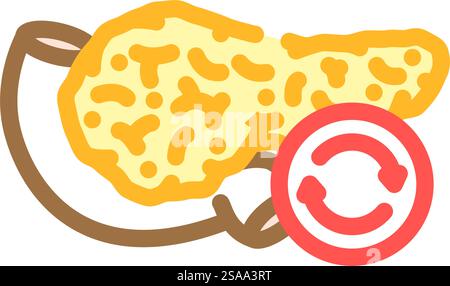 Pankreastransplantationschirurgie Farbsymbolvektor. Pankreastransplantationszeichen. Isolierte Symboldarstellung. Pankreastransplantationschirurgie Farb-Symbol-Vektor-Illustration Stock Vektor
