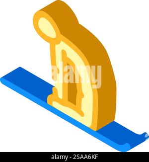 Kamelposition Ustrasana Yoga isometrischer Ikonvektor. Kamel Pose Ustrasana Yoga Zeichen. Isolierte Symboldarstellung. Kamel Pose Ustrasana Yoga isometrische Icon Vektor Illustration Stock Vektor