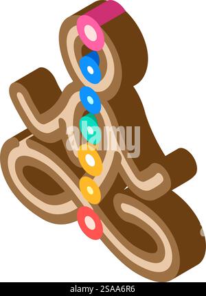 Chakras ayurveda isometrischer Ikonvektor. Chakras ayurveda-Zeichen. Isolierte Symboldarstellung. Chakras ayurveda isometrische Icon Vektor Illustration Stock Vektor
