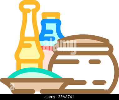 ayurvedische Gewürze ayurveda Farbe Icon Vektor. ayurvedische Gewürze ayurveda-Zeichen. Isolierte Symboldarstellung. ayurvedische Gewürze ayurveda Farbe Symbol Vektor Illustration Stock Vektor